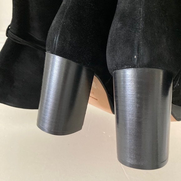 NWOT Free People Echo Platform Over The Knee Black Suede Boots - Picture 6 of 9